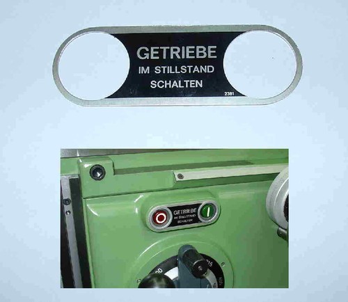 Getriebewarnschild für deckel - für,