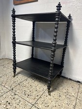 Etagere um 1990 Regal Ablage  Holzregal Gedrechselt Antik Bücherregal Auf Rollen