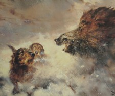 Keiler gestellt Kunstdruck  42