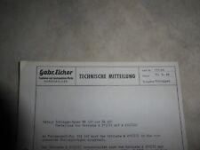 Kundendienstmitteilung Eicher Umstellung Getriebe EM 300 und EA 400