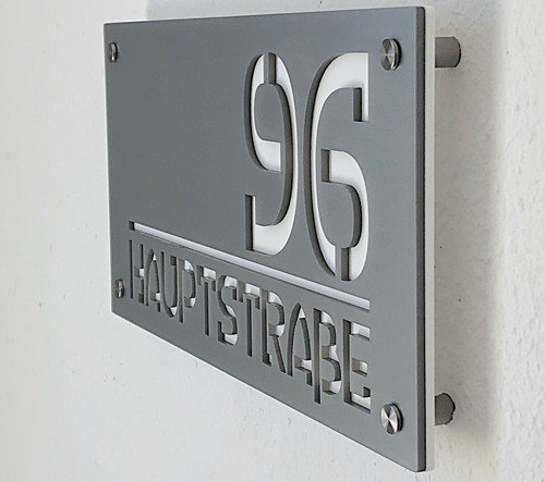 Hausnummer türschild mit - hausnummer,