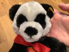 Steiff Happy Panda Bär 253522 1995-1997 mit KFS top Handpuppe Bear Teddy Puppet