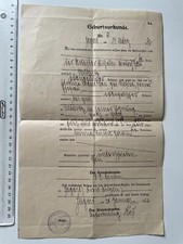 Geburtsurkunde 1923 Sagard