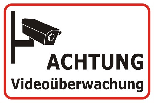 Schild videoüberwachung - schild,