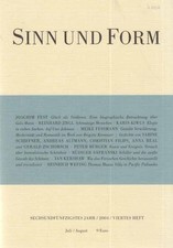 Heft 4; 2004. Sinn und Form