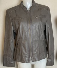 Gerry Weber Damen Echte Leder Langarm Grau Gr.40 100%Ecter Leder