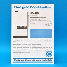 Waschmaschine Hajdu Schleuder Zentrix l DDR 1965 | Prospekt Werbung Werbeblatt C