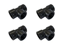 PP Gewindefitting T-Stück Schlauch PN10 Fittings 1 x 1 x 1 Zoll IG 4 Stück