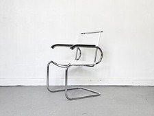 1/4 Tecta D40 Marcel Breuer Freischwinger Stuhl Chair Set Bauhaus Leder Weiß 