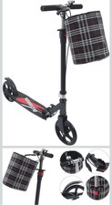 Tretroller Klappbar City Scooter Höhenverstellbar 150 kg Tragkraft Schwarz