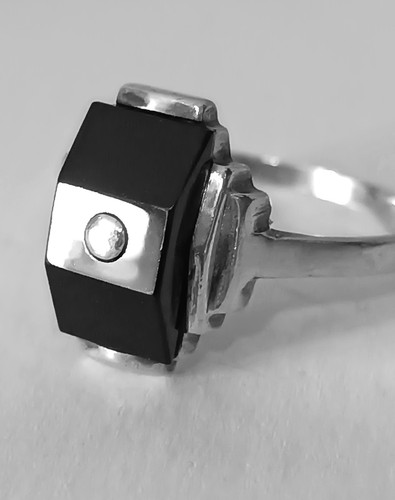 Ring silber art deco - silber,