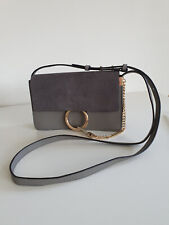 Karen Ly Damen Tasche Clutch Leder grau neu