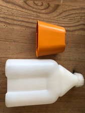 DDR Trinkflasche orangener Becher Kunststoff Kult Vintage camping