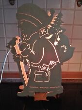 Echt Erzgebirge ,Fensterbild Holz,  Handarbeit, Weihnacht Motiv Weihnachtsmann,