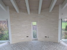 Ultraleichter Verblender, Furnier, Dünnschiefer Mint White, Steintapete, Muster