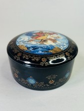 Vintage Porzellan 1990 Russische Kholuy Märchenprinzessin & Elisha Spieluhr