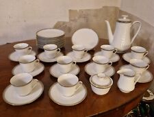 Winterling Röslau Bavaria Kaffeeservice Relief Goldrand Porzellan 37 Tlg.