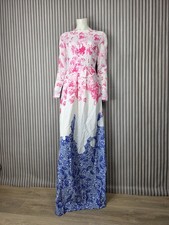 Maxikleid rosa pink weiß blau