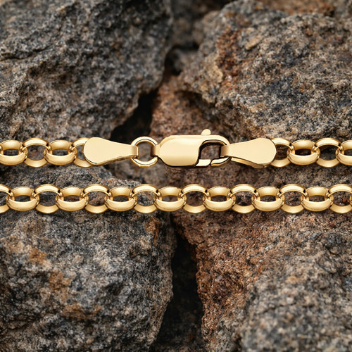 Gold runde erbskette aus - kt,