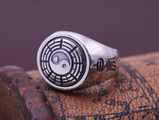 B21 Ring Bagua Orakelzeichen I Ging Yin Yang Sterling Silber 925