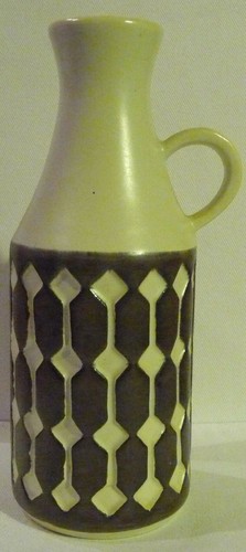 Vase naturfarbener tonkrug - -,
