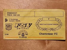 Sammlerticket FSV ZWICKAU