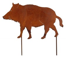 Rost Gartenstecker Wildschwein