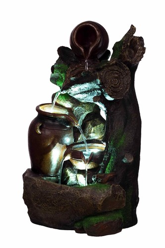 Springbrunnen holz krüge mit - holz,