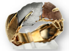 Damen Ring "Blätter" in 333 Gelbgold, Weißgold und Rosegold