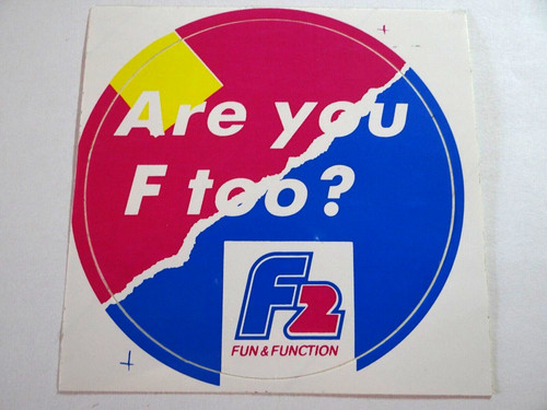 Werbe aufkleber fun - f2, &