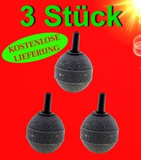 Aquarium Deko 🍀3 STÜCK KUGEL LUFTSTEIN Ø 25mm🍀 Sprudelstein Zubehör Luftpumpe