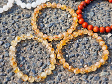 Handgefertigtes Citrin - Armband - Natürliche Edelsteinperlen 8mm Energieschmuck