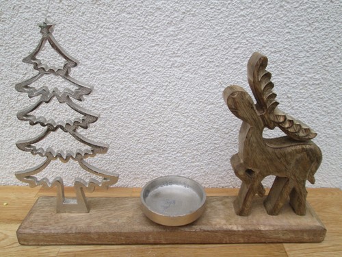 Kerzenhalter elch baum dekor - kerzenhalter,