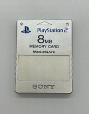 Sony PS2 Playstation 2 Memory Card Original in silber