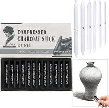 12 Stück Zeichenkohle