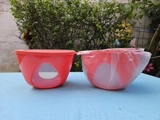 Tupperware Mediterrano  4,3 L Schüssel mit Sichtfenster rot