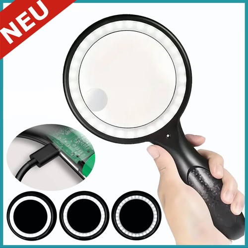 Led lupe leselupe mit licht - leselupe,