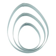Ausstecher 3er Set Ostereier Plätzchenausstecher Keksform Ei Ostern backen Deko