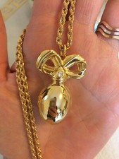 RARITÄT Parfum Elisabeth Taylor Diamonds KETTE Luxus Halskette Anhänger RAR GOLD