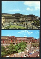 Zwei alte Postkarten / Ansichtskarten - "Messestadt Leipzig, Hauptbahnhof"