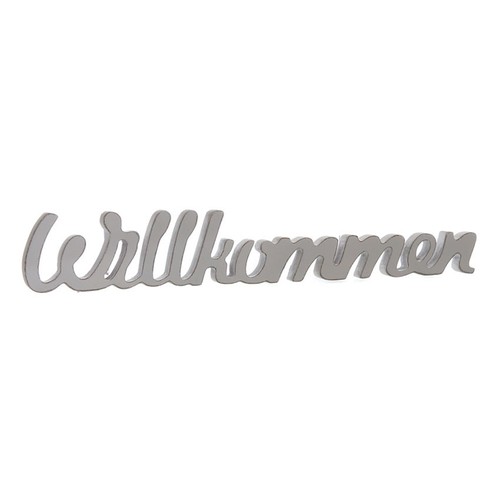 Schriftzug willkommen aus - schriftzug,