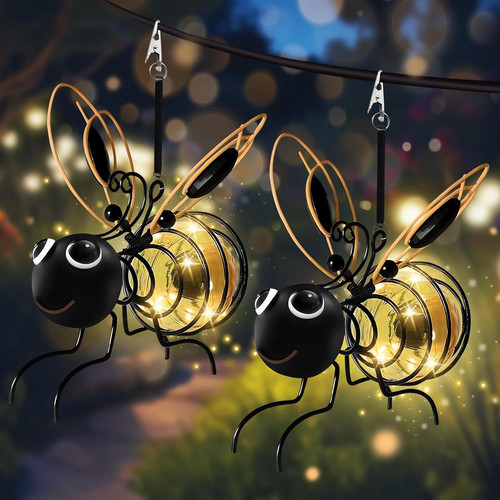 Hängende bienen solarlichter - hängende, bienen-solarlichter