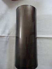 Dekoglas Vase Glas Zylinder H 35cm D 14cm Braun Perlmutt von innen lackiert