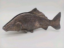 Vintage Designer Figur Serviettenhalter Versilbert Italien Fisch Karpfen Silver