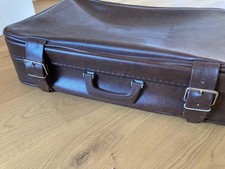 RETRO LEDER REISEKOFFER REISETASCHE VINTAGE !!!
