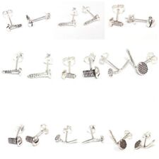 Schrauben,  krumme Nägel, Ohrstecker aus Sterlingsilber, 6 verschiedene Modelle
