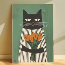 Leinwanddruck  Katze Cartoon