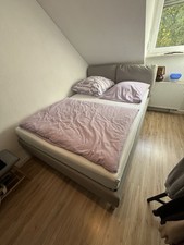 Ikea Sagesund Bett 140x200cm Grau + Emma Classic Flip Matratze