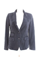 IQ+berlin Blazer Gr. DE 40 Damen Casual Jacke Jacket Blau Wolle