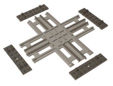 Lego® Eisenbahn 12V Kreuzung Trains City grau 7857 80er